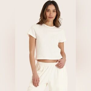 SET Active Cream Women's Crop Top ribbed size Xs women